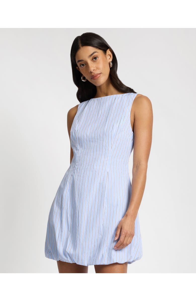 Onia Boatneck Bubble Mini Dress, Main, color, Blue