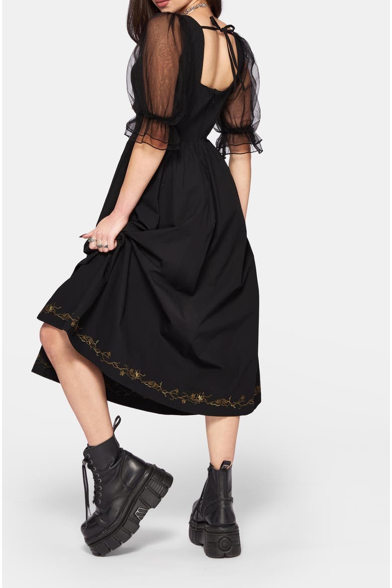 Phoenix Midi Dress, Alternate, color, Black