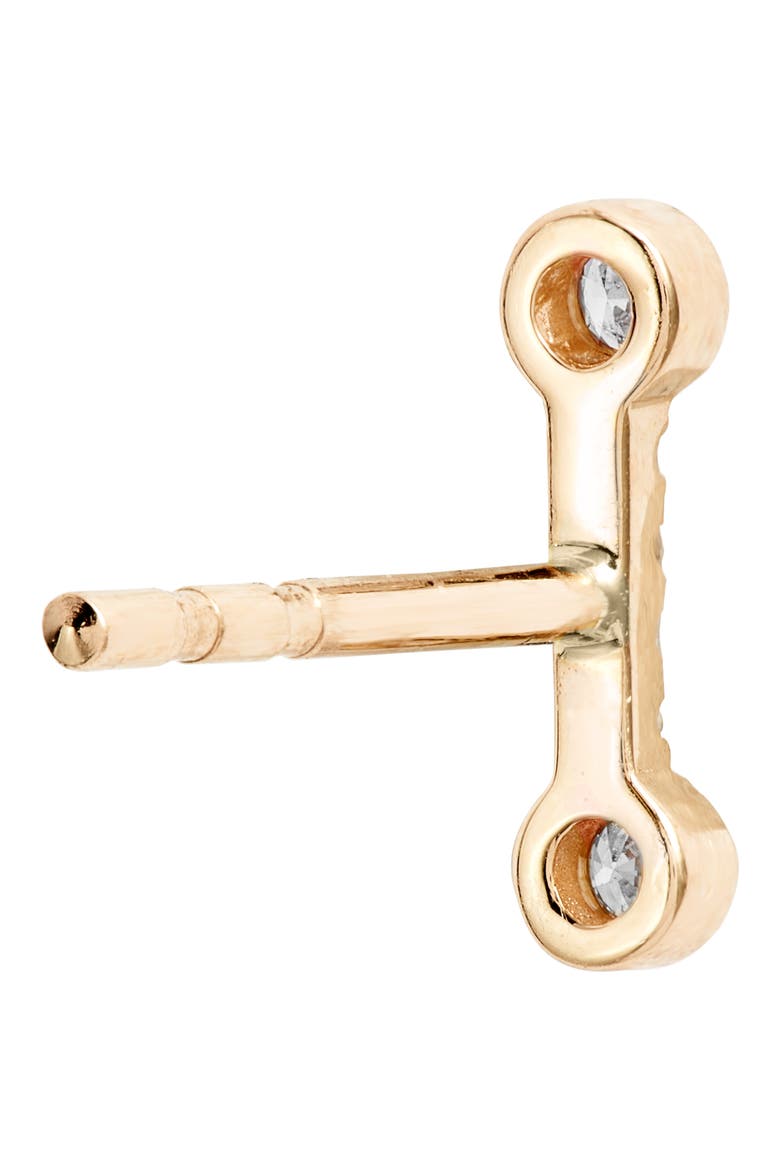 Bezel Diamond Stud Earrings, Alternate, color, YELLOW GOLD/ DIAMOND