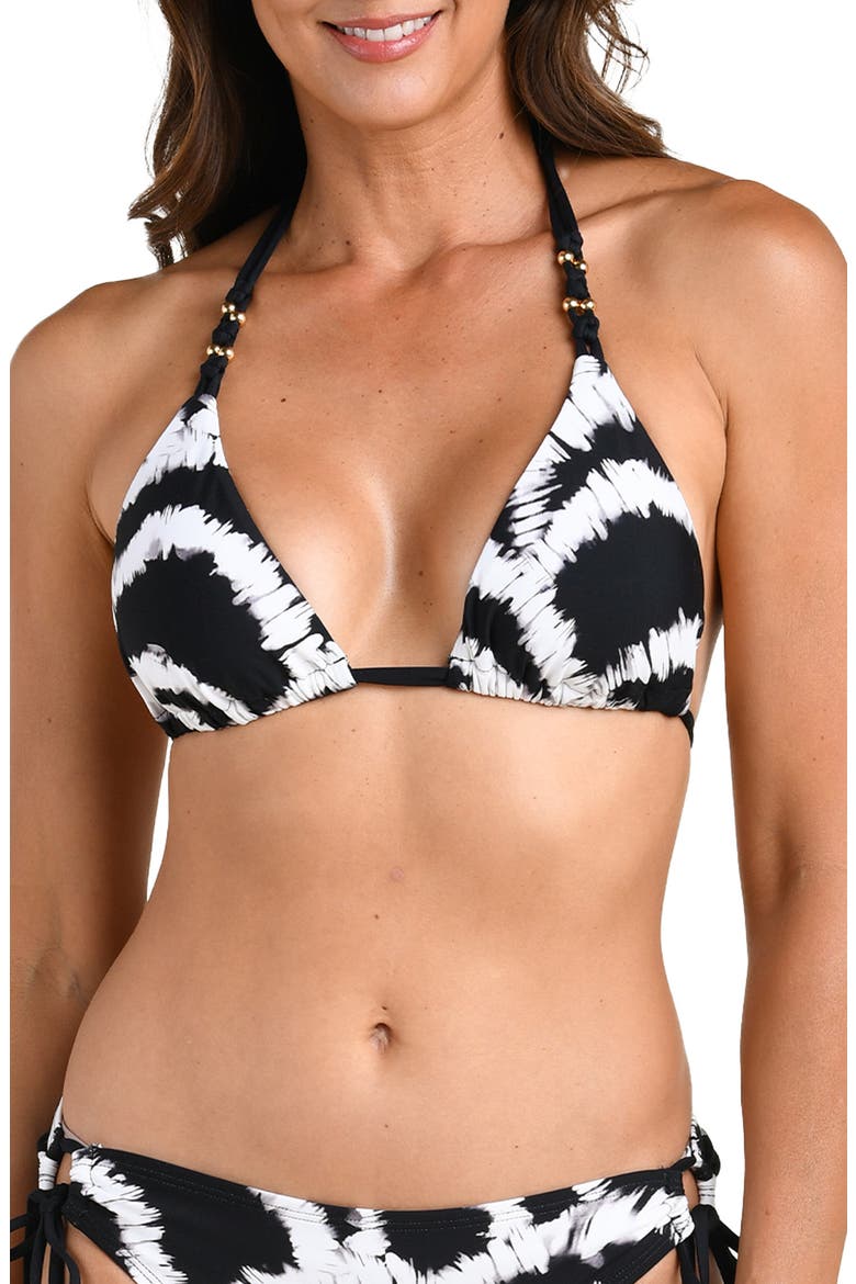 Shadows Halter Bikini Top, Main, color, BLACK