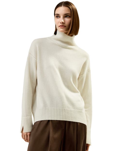 Turtleneck Relaxed-Fit Cashmere Sweater