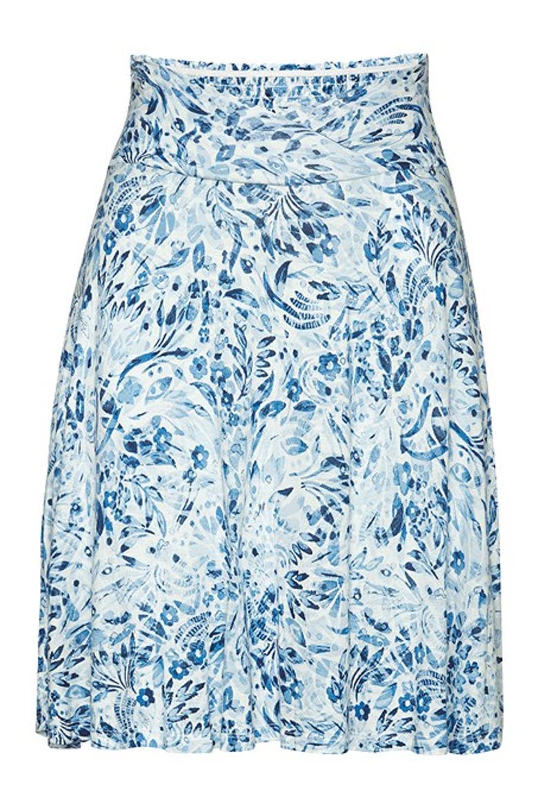 Women's Floral Flared Skirt, Alternate, color, Blue Floral