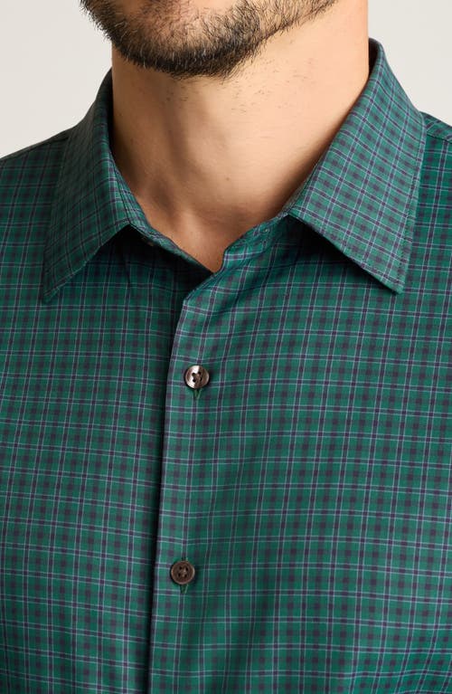 Bonobos Tech Slim Fit Green Gingham Check Performance Button-down Shirt In Green
