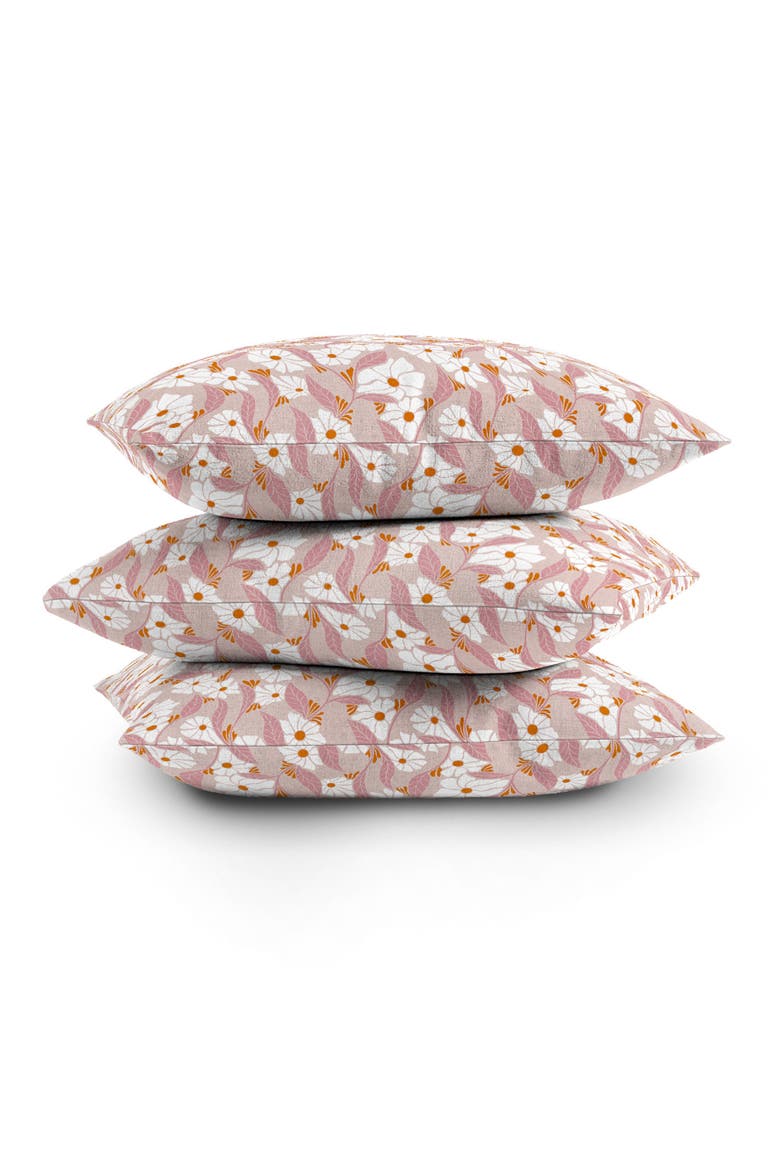 Viveta Groovy Floral Accent Pillow, Alternate, color, PINK
