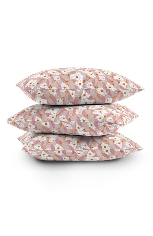 Deny Designs Viveta Groovy Floral Accent Pillow In Pink