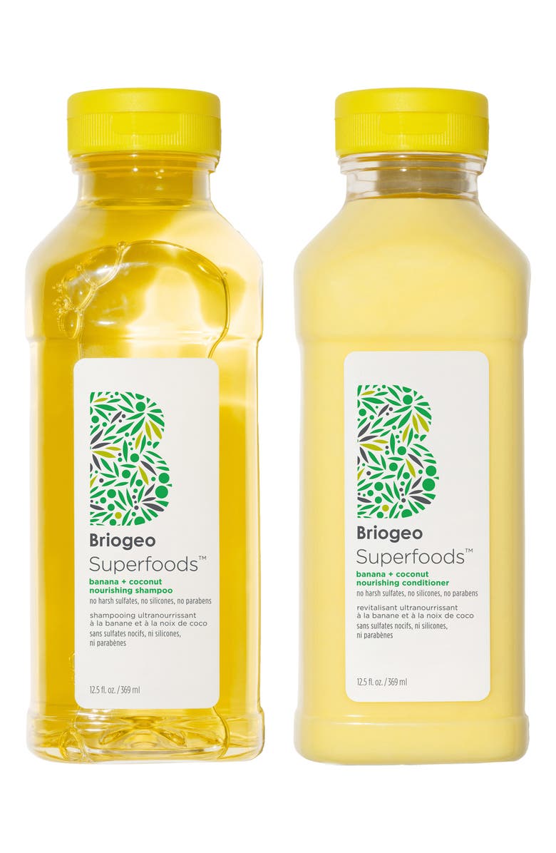 Briogeo Superfoods Banana + Coconut Nourishing Shampoo & Conditioner Duo for Dry Hair $56 Value, Main, color, 