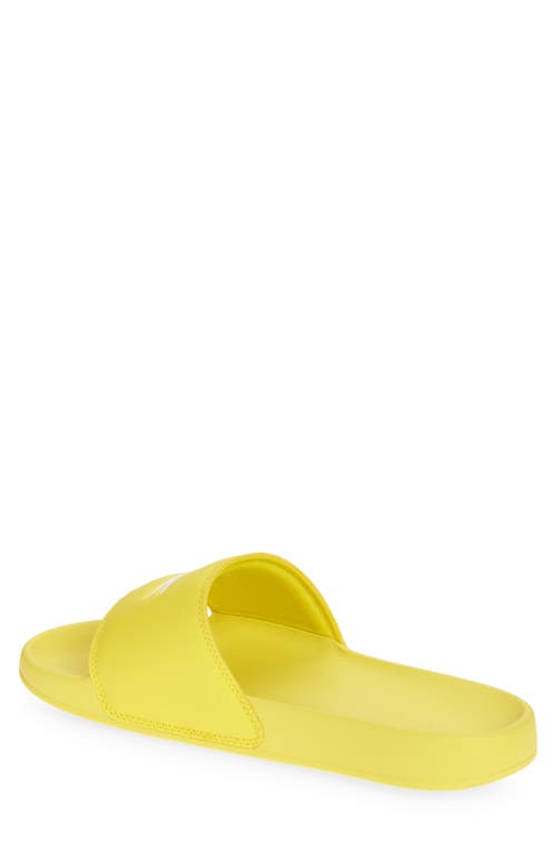 Lacoste Serve Slide Sandal In Yellow/white