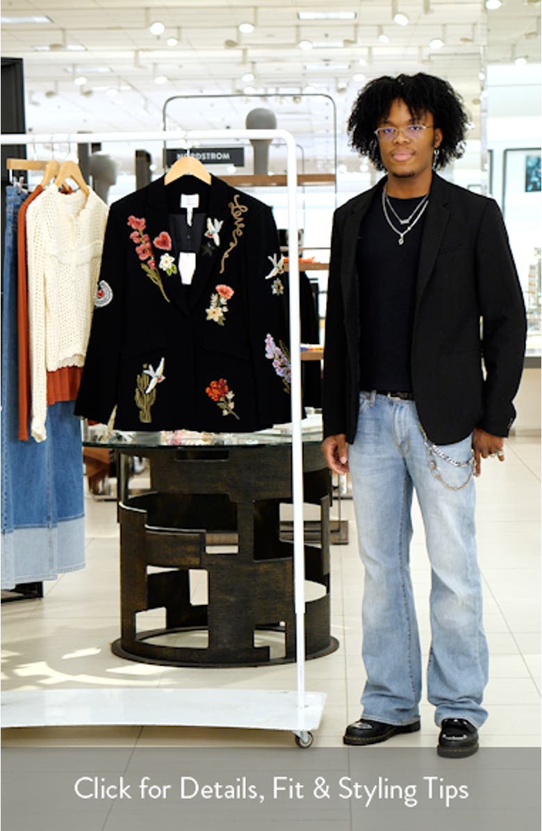 Cheyenne Western Americana Appliqué Scrunched Blazer, sales video thumbnail