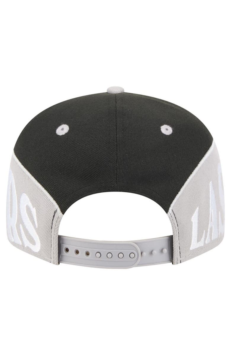 New Era Men's New Era Black/Gray Las Vegas Raiders Split 9FIFTY Snapback Hat, Alternate, color, Black