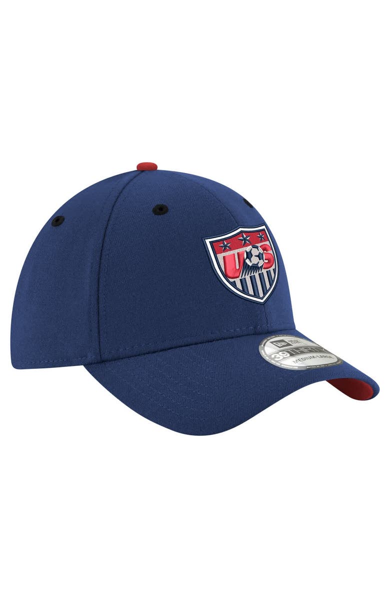 New Era Men's New Era  Navy USMNT 1995 Retro 39THIRTY Flex Hat, Alternate, color, 