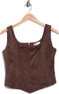 Vigoss Faux Suede Corset Tank
