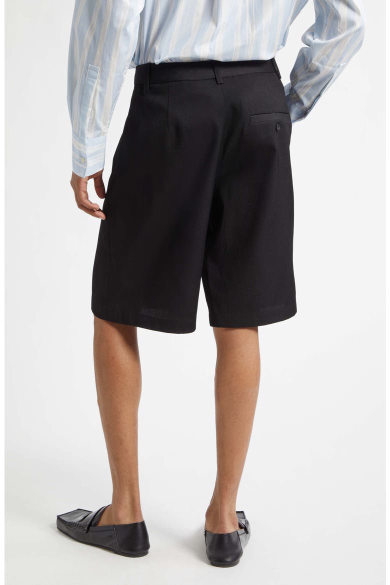 Le Short Camargue Virgin Wool Shorts, Alternate, color, BLACK