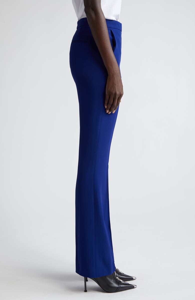 McQueen High Waist Bootcut Crepe Trousers, Alternate, color, 