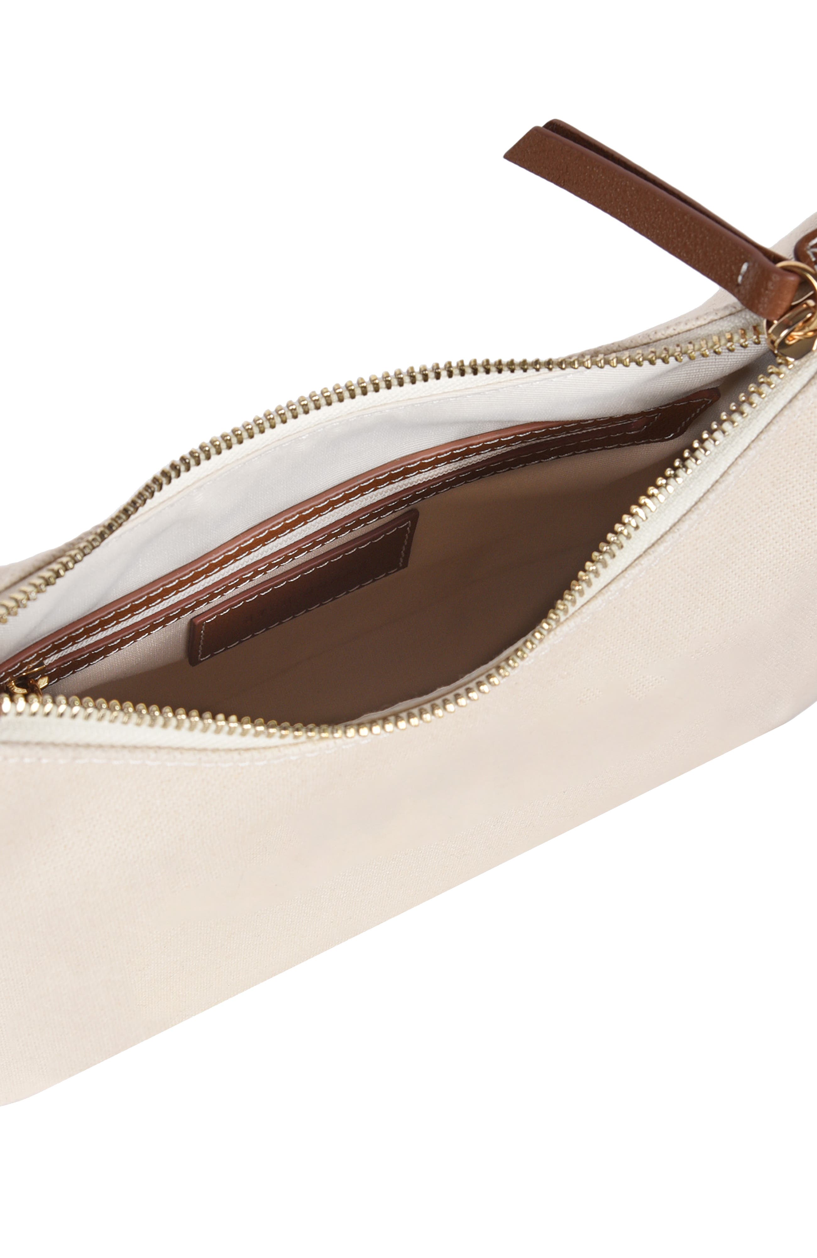 HYER GOODS Canvas and Upcycled Leather Medium Shoulder Bag, Alternate, color, 