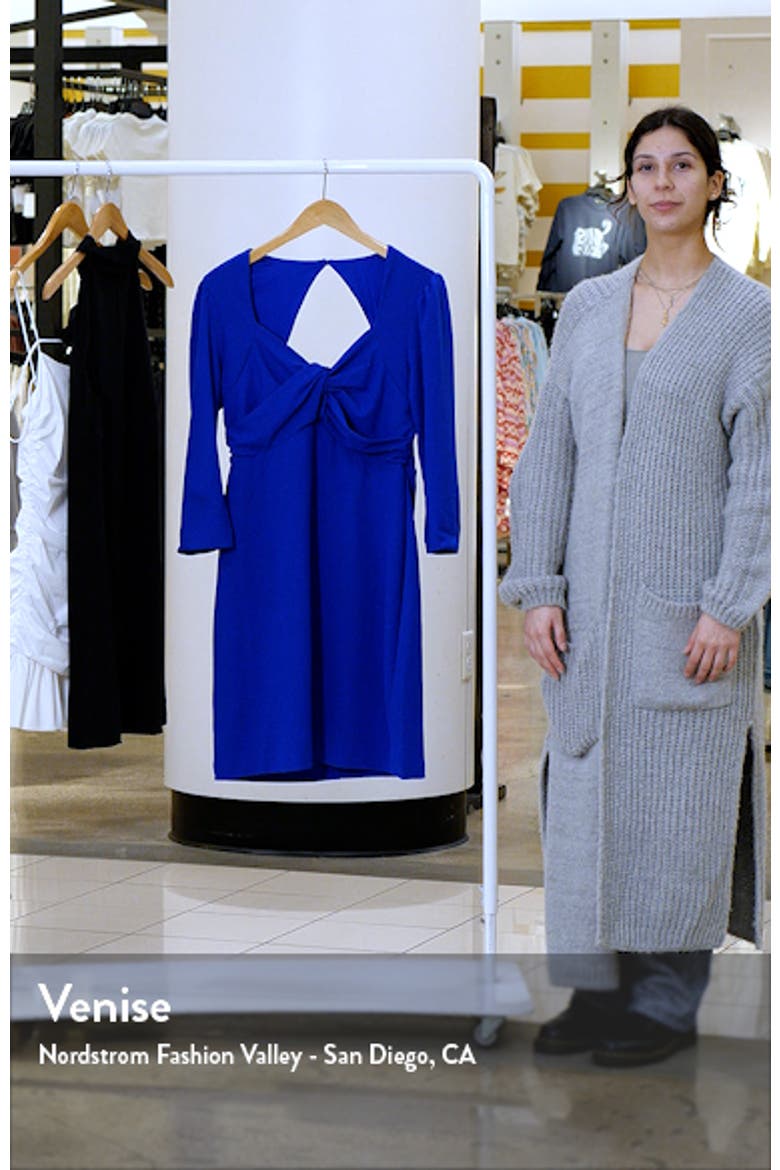Knot Front Cutout Back Sheath Dress video