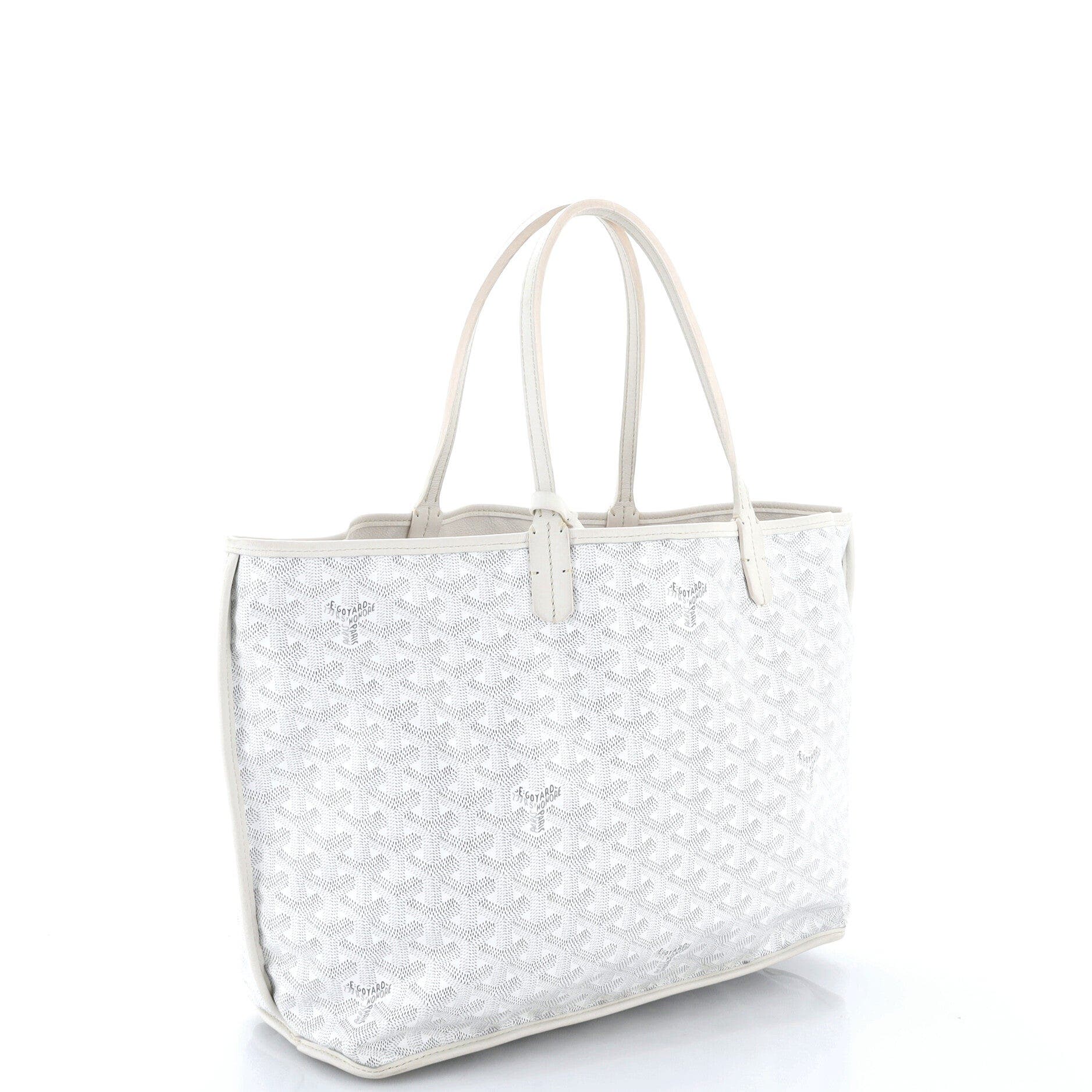Anjou Reversible Tote Coated Canvas PM, Alternate, color, White