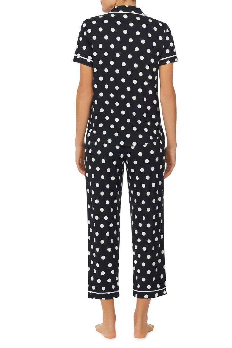 print short sleeve pajamas, Alternate, color, DOT