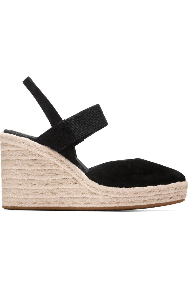 Cole Haan Kenna Espadrille Wedge Sandal, Alternate, color, Black Suede / Black Elastic