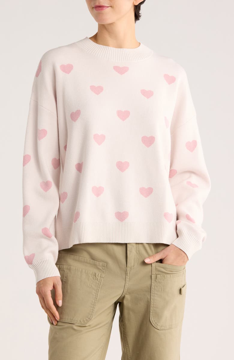 Splendid Icon Wool Blend Sweater, Main, color, Moonstone Grey/ Wildflower