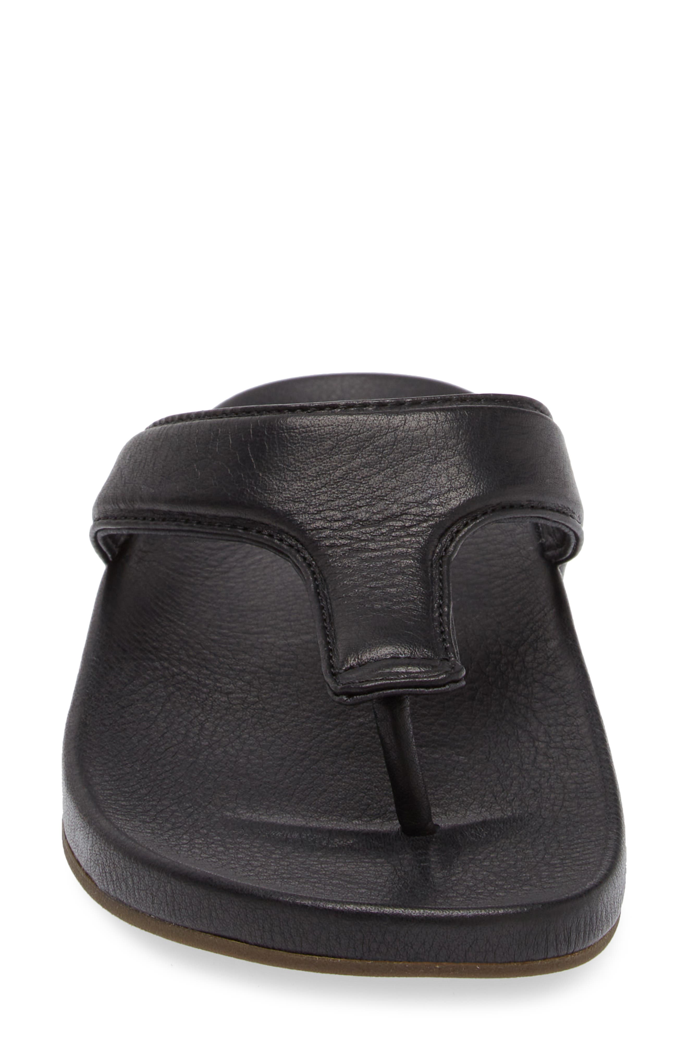 OluKai Kipea Lipi Sandal, Alternate, color, Black / Black