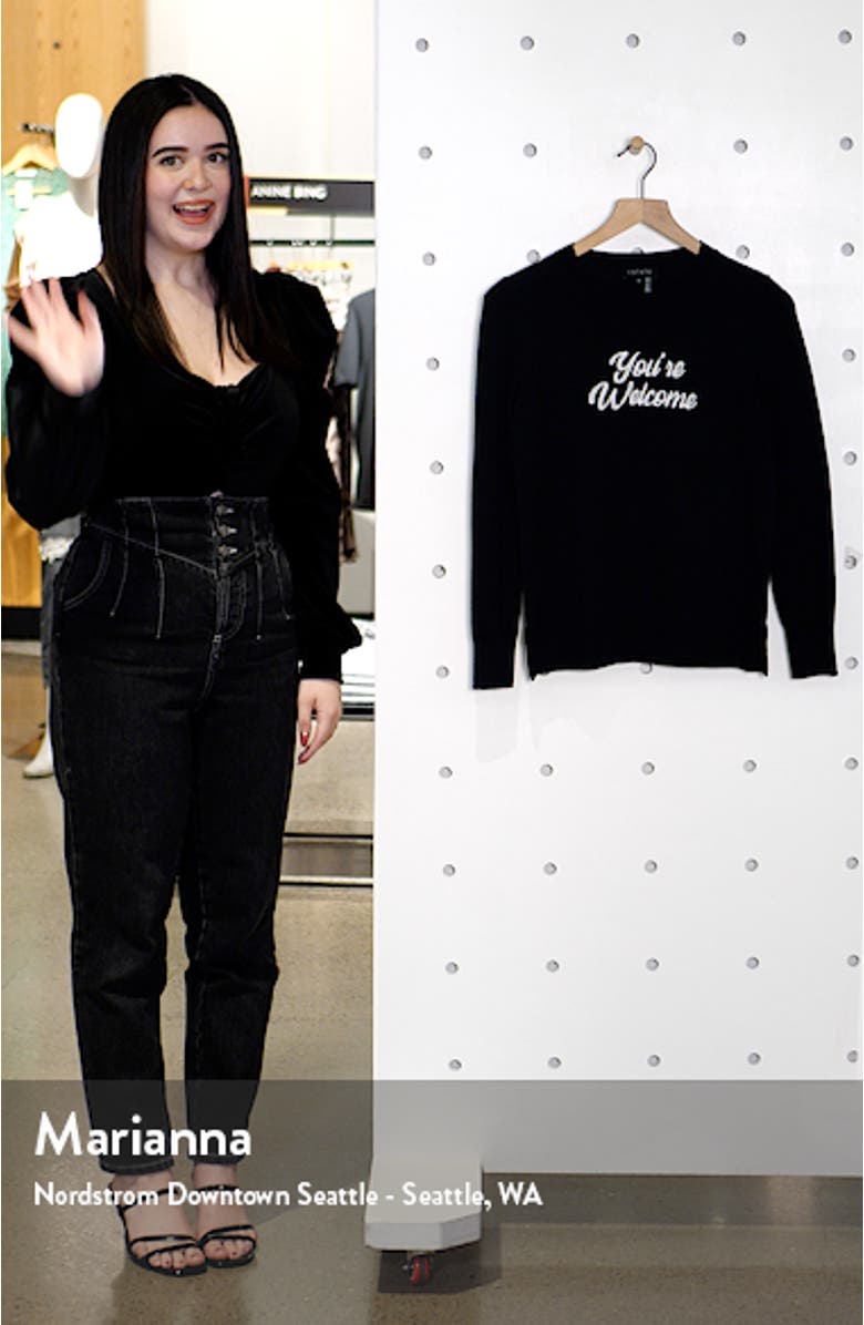 You're Welcome Embroidered Sweater, sales video thumbnail