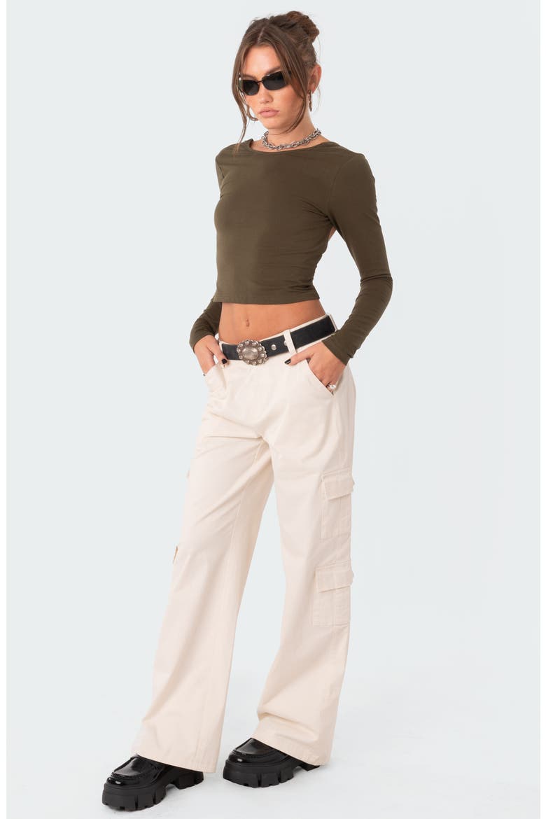 Haven Open Back Crop Top, Alternate, color, GREEN