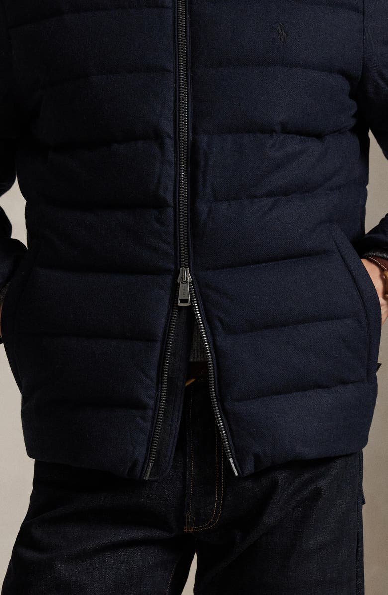 Polo Ralph Lauren The Colden Herringbone Down Jacket, Alternate, color, Navy