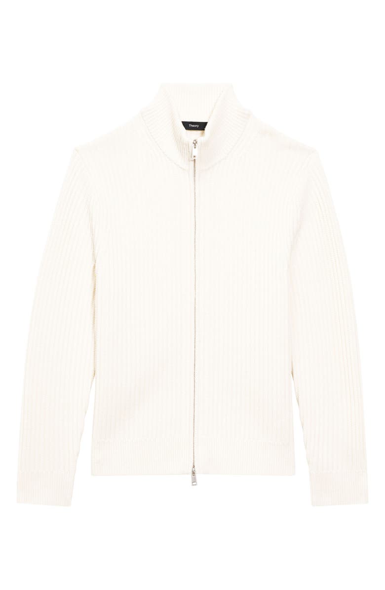 Theory Tomas Rib Merino Wool Zip Cardigan, Alternate, color, 