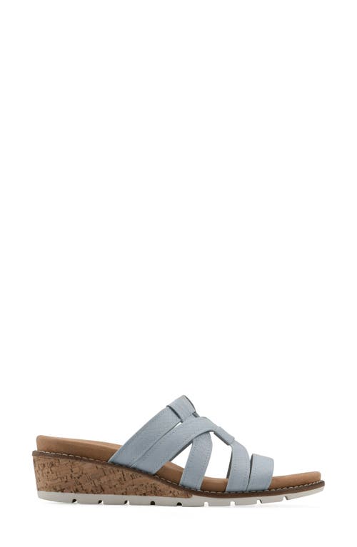 Cliffs By White Mountain Tinisha Wedge Sandal In Light Blue
