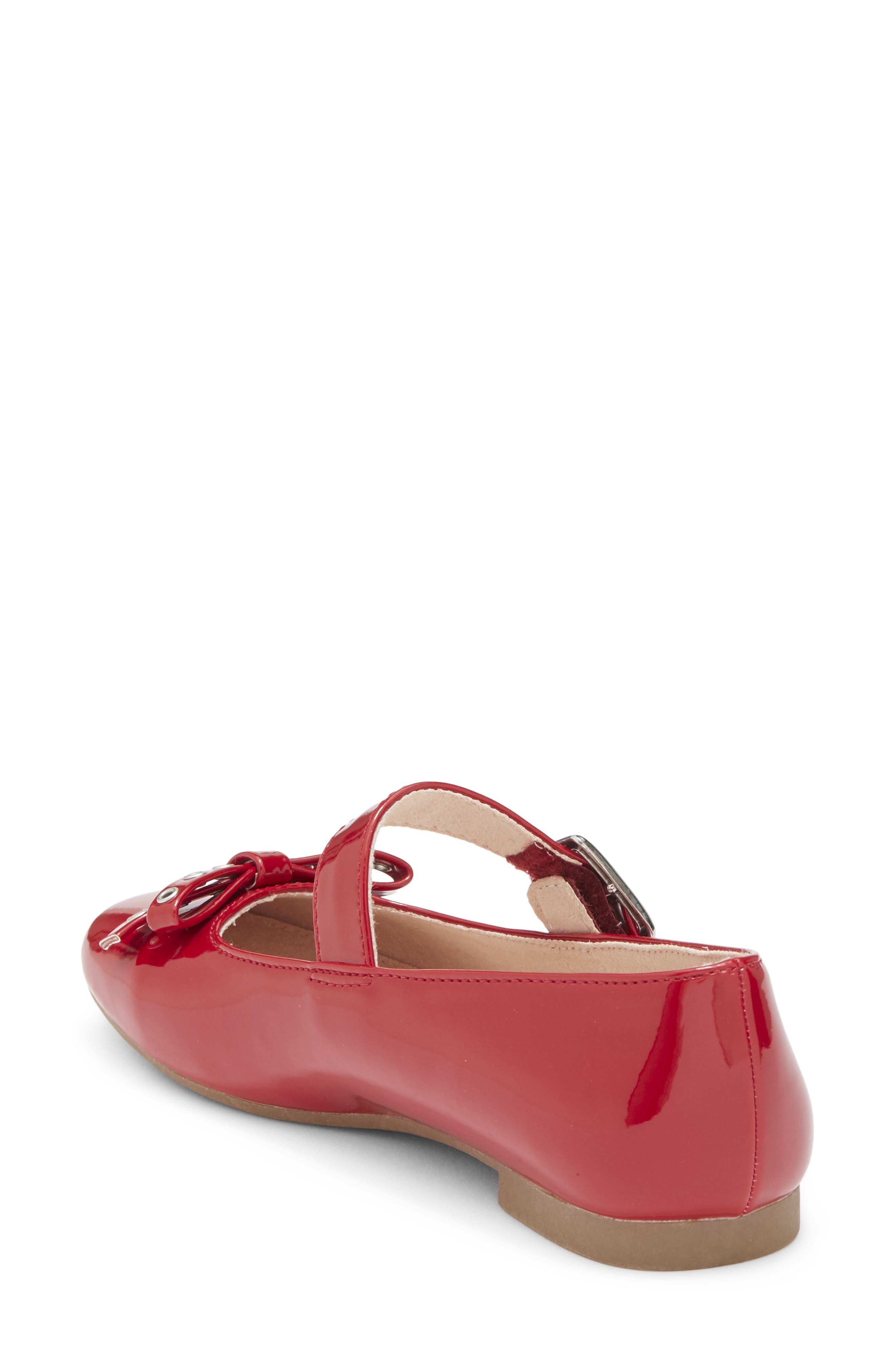 Kids' Mikayla Grommet Bow Mary Jane Flat, Alternate, color, RED