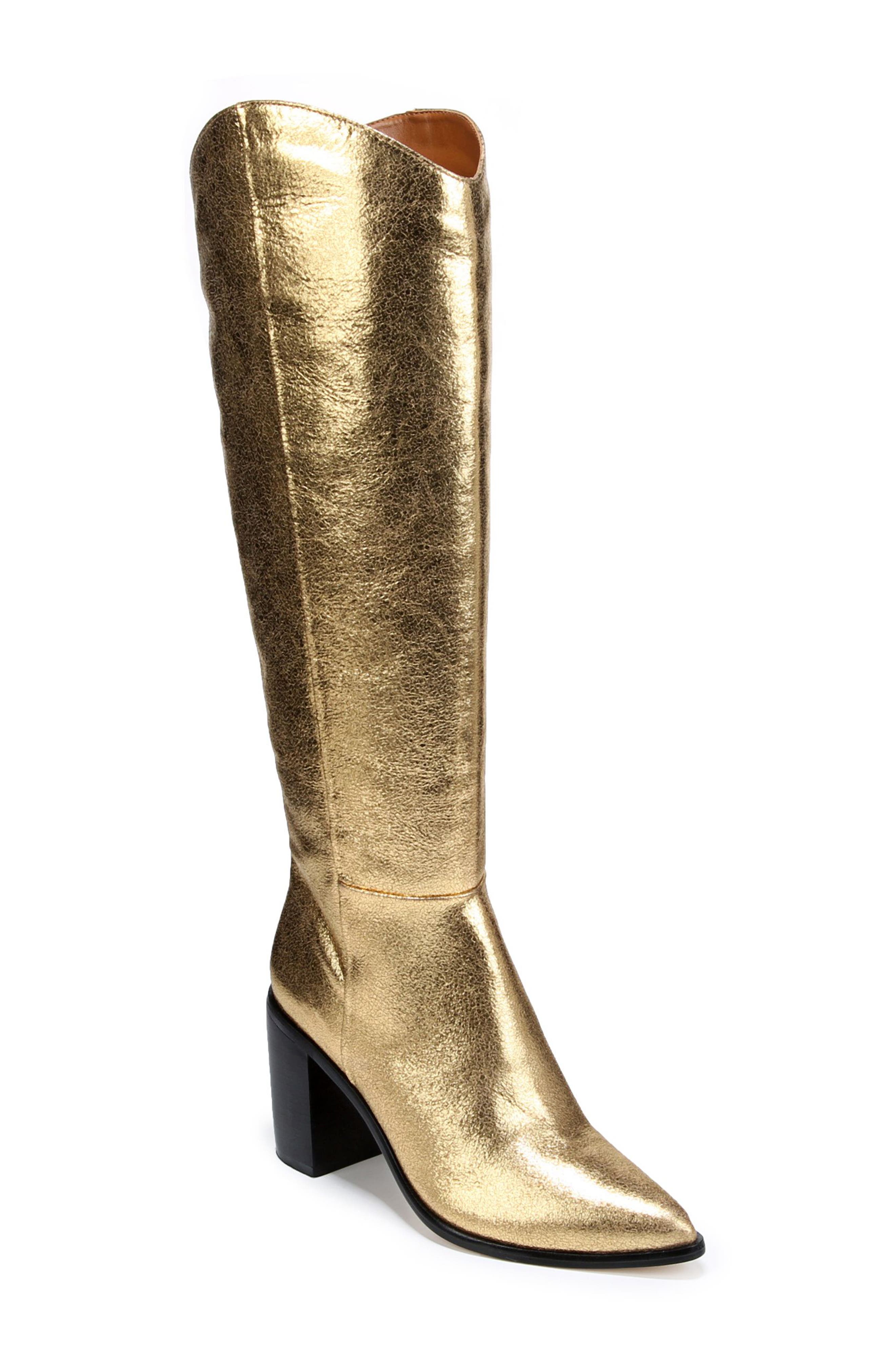 Ticada Knee High Boot, Main, color, GOLD