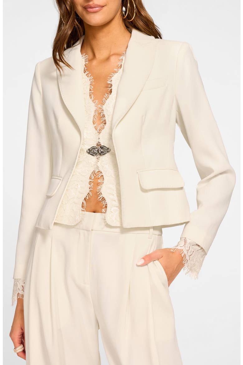 Adela Buckle Cropped Jacket, Main, color, WINTER WHITE