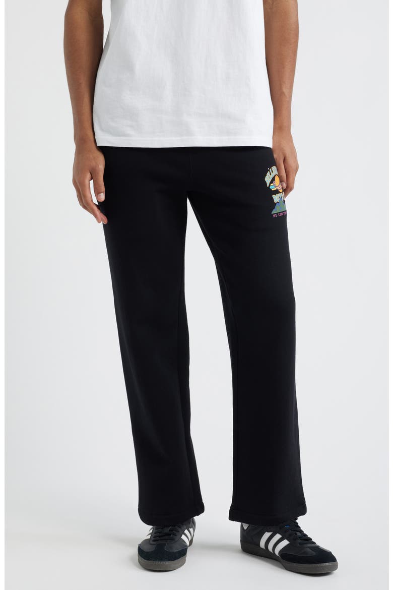 Planet Graphic Sweatpants, Main, color, BLACK