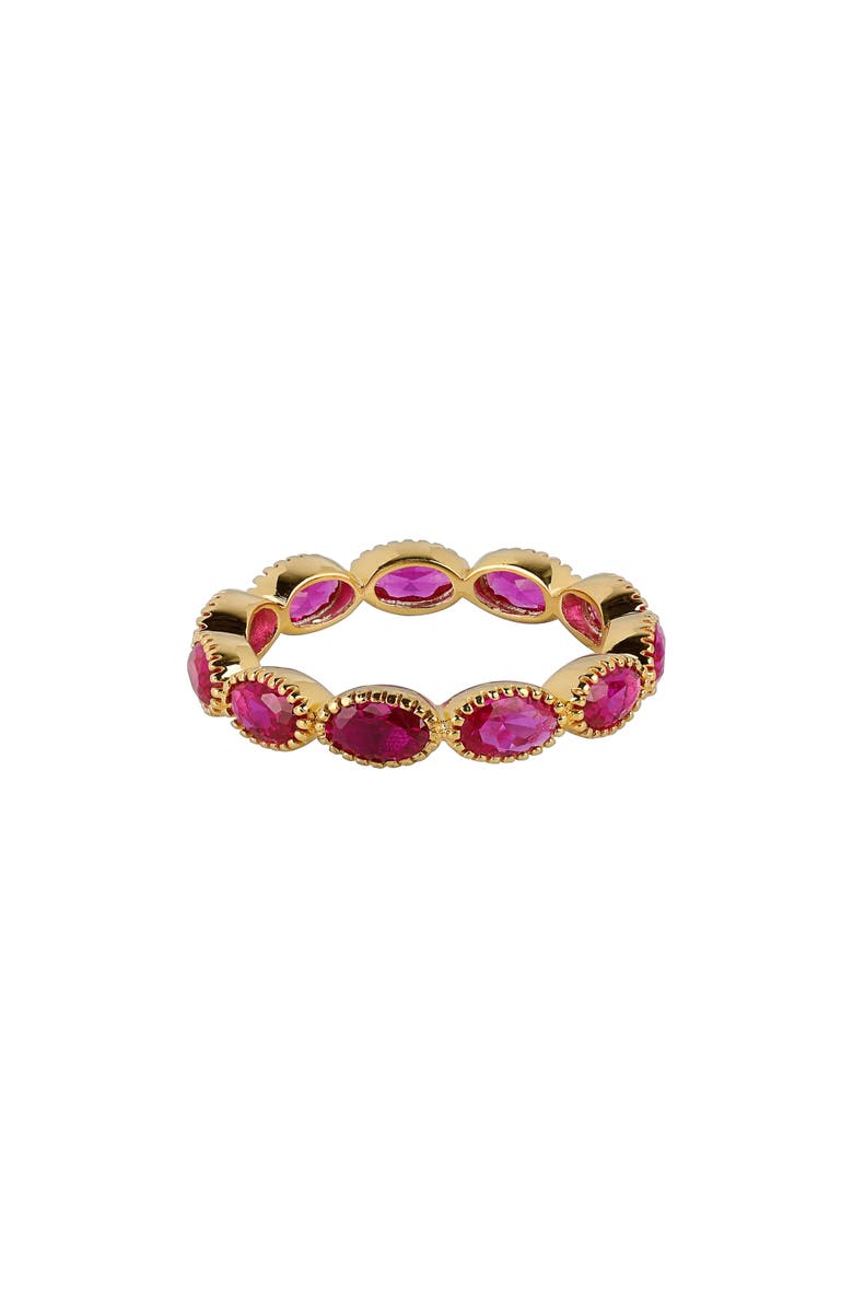 YS GEMS Lab-Grown Ruby Eternity Ring, Alternate, color, Pink
