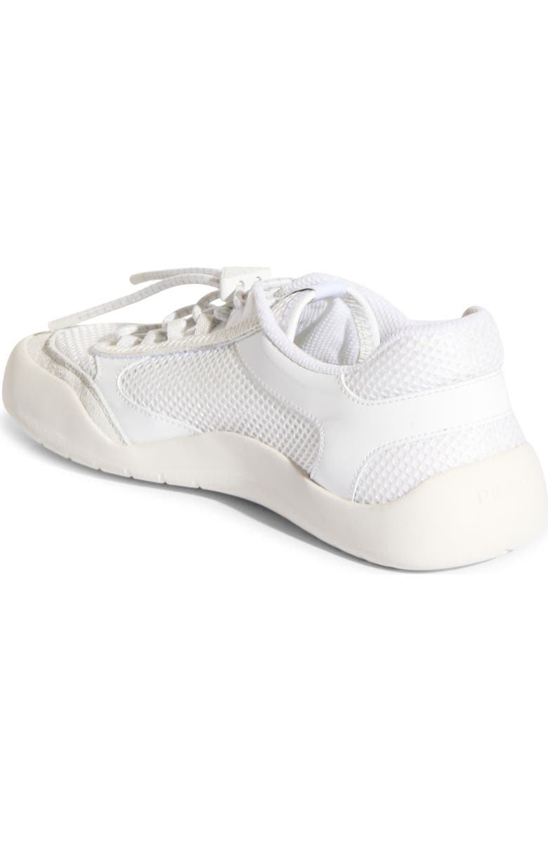 Prada Speedrock Mixed Media Sneaker, Alternate, color, Bianco