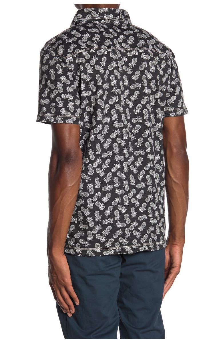 Natural Blue Visitor Pineapple Print Polo, Alternate, color, 