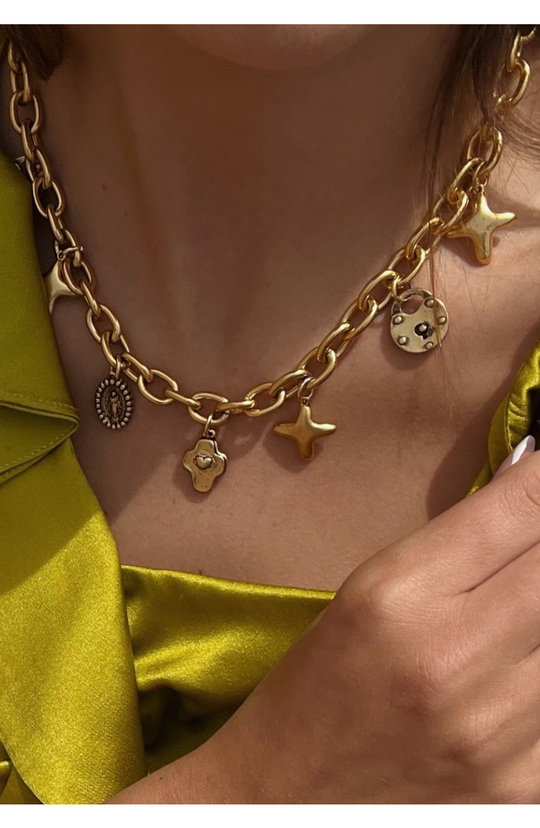 sccollection Lucky Necklace, Alternate, color, Gold