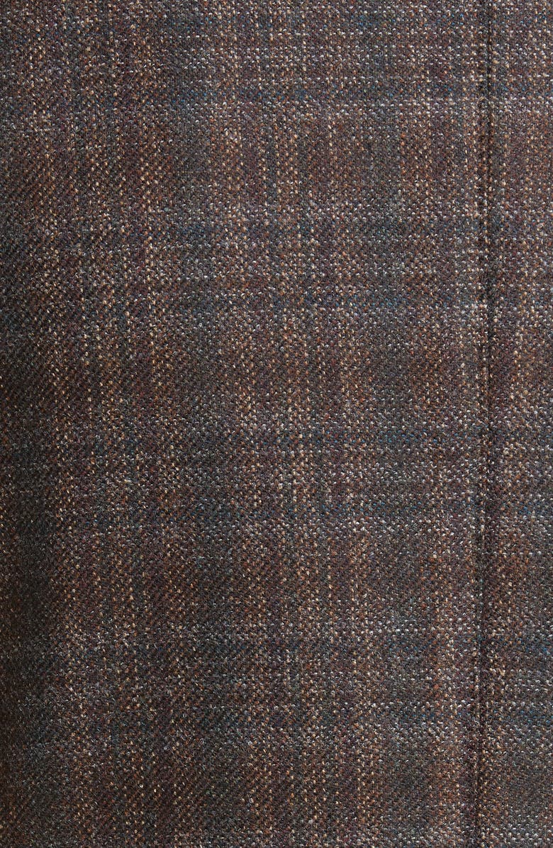 Corneliani Men's ID Plaid Virgin Wool Car Coat, Alternate, color,