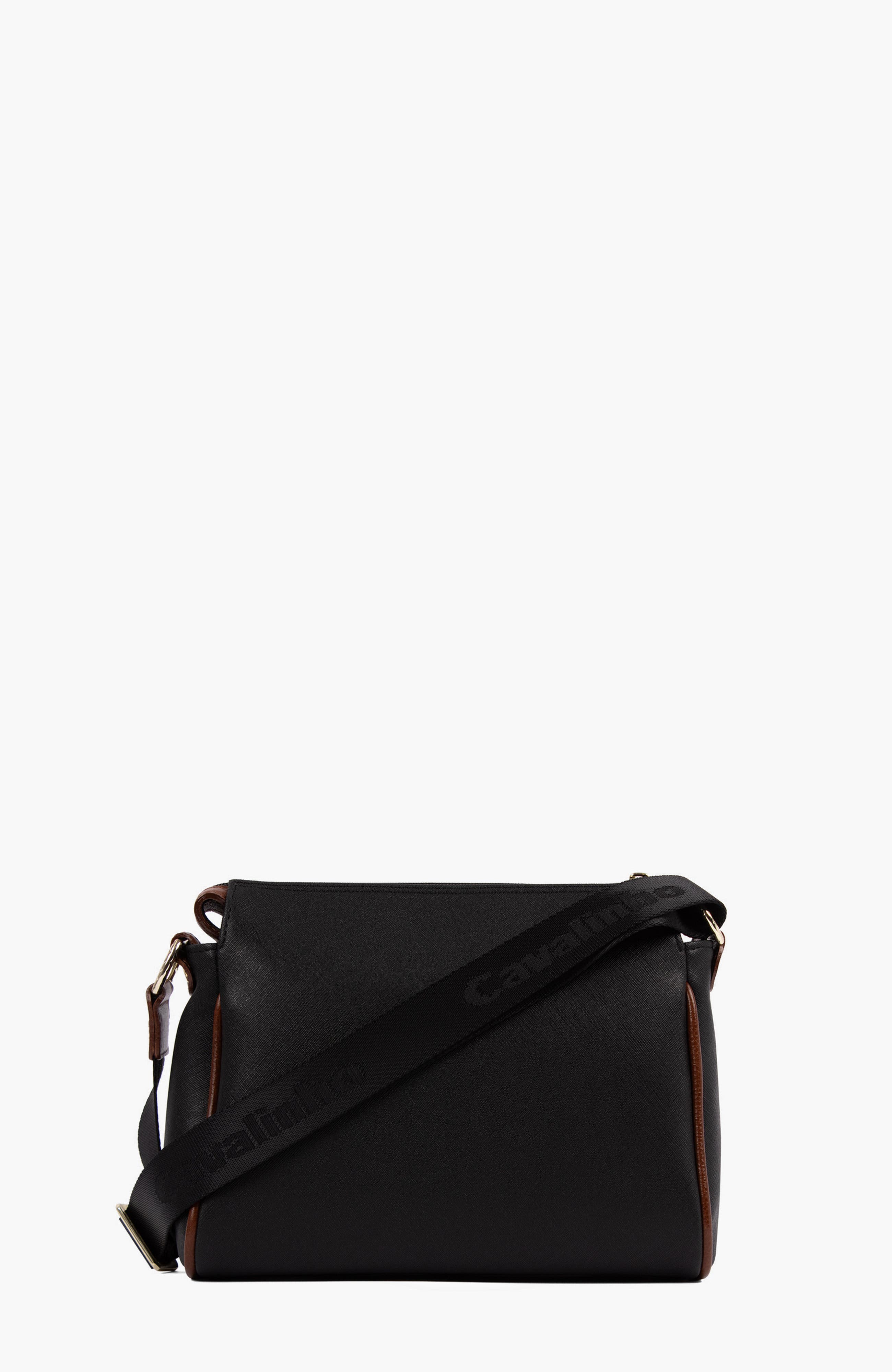 Poesie 373 Crossbody Bag, Alternate, color, Black / Camel Brown / White
