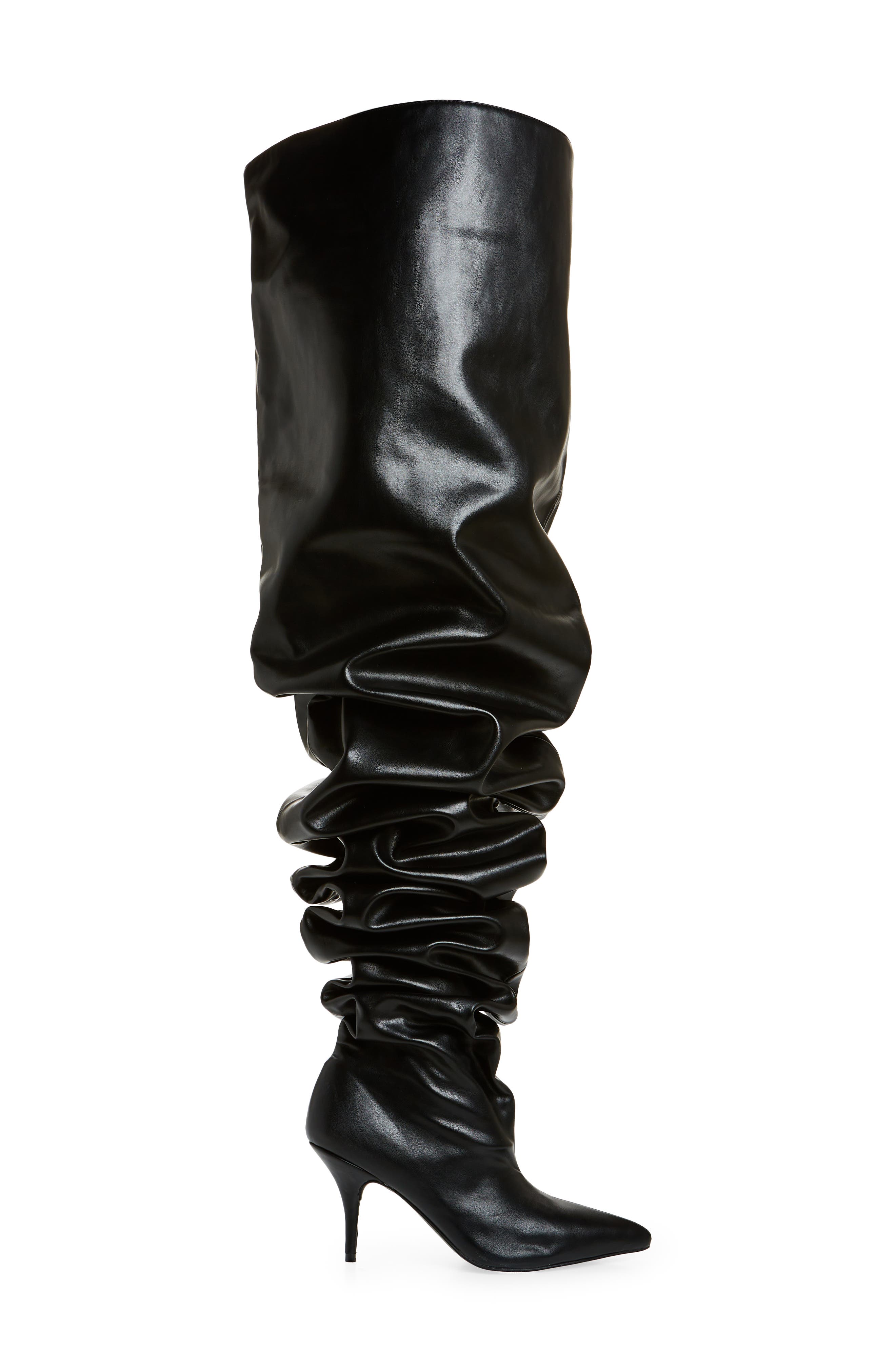 Nemy Slouchy Over the Knee Boot, Alternate, color, BLACK