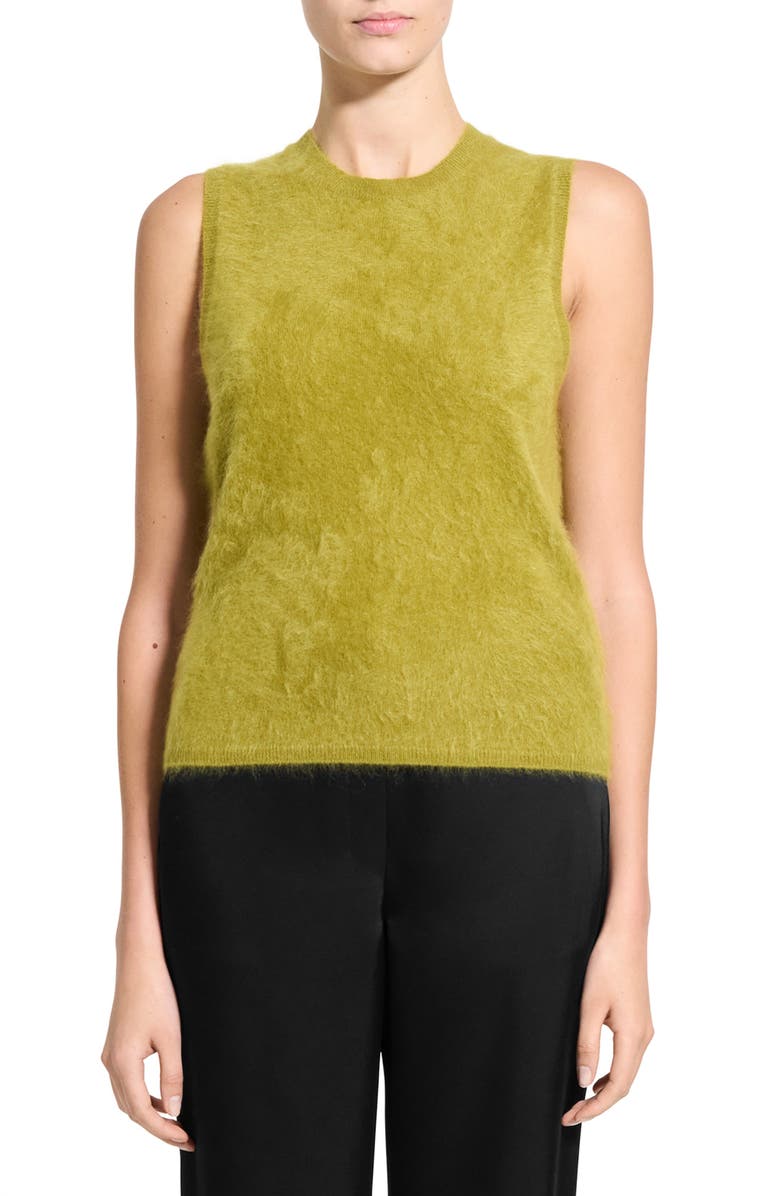 Theory Cashmere Sleeveless Sweater, Main, color, Dark Pear