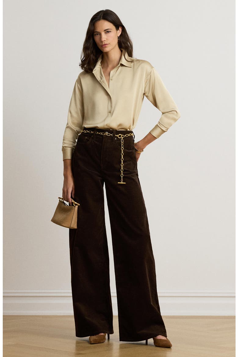 Long Sleeve Button-Up Shirt, Alternate, color, CREAM IVORY