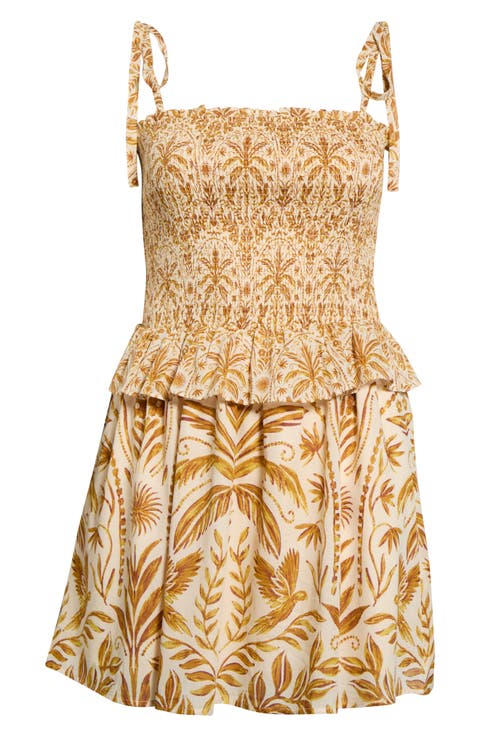 Calina Tropical Irvine Smocked Dress