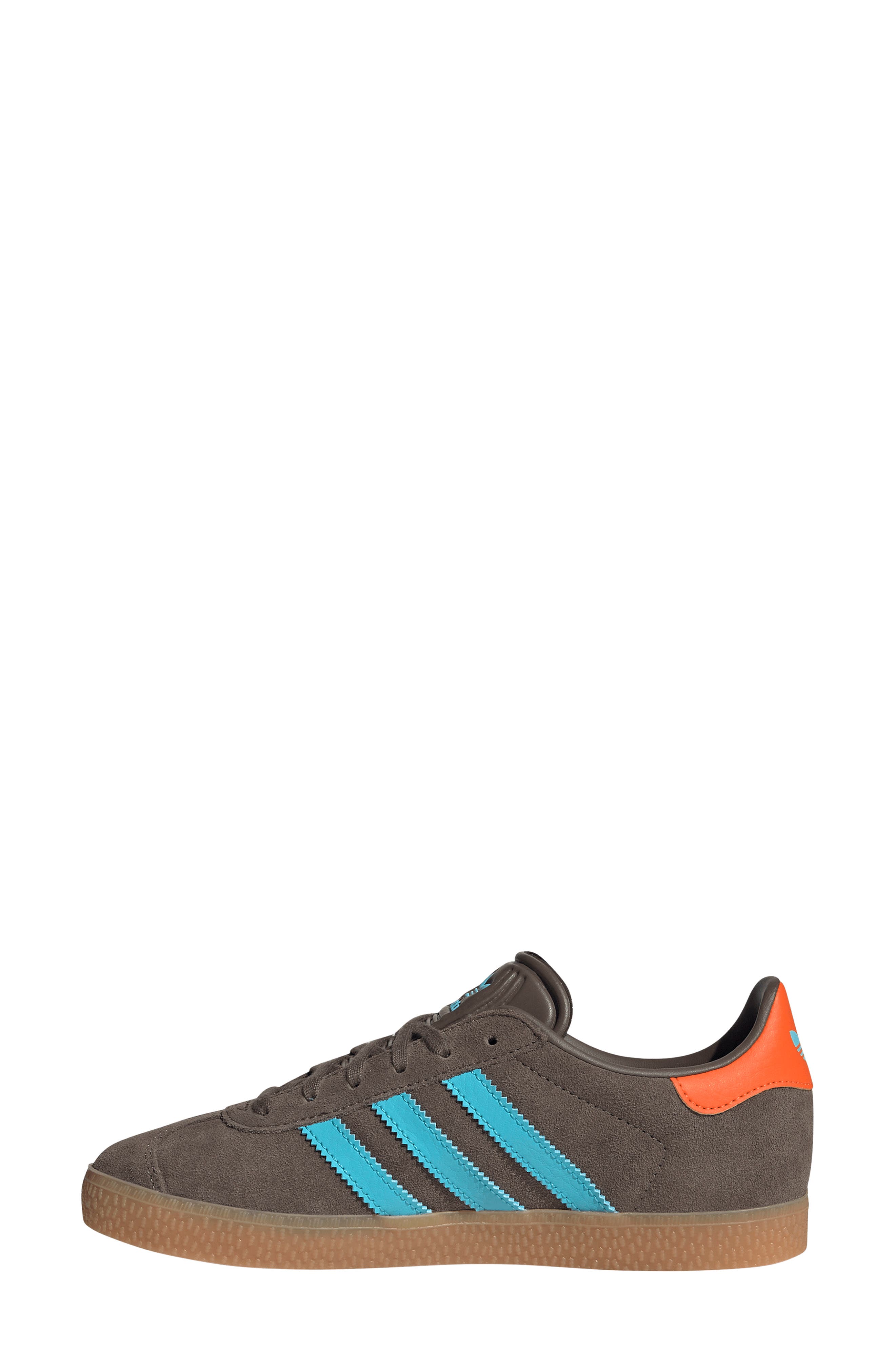 adidas Kids' Gazelle Sneaker, Alternate, color, Brown/ Blue/ Orange