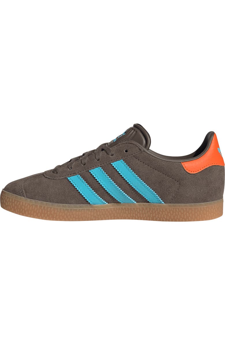 adidas Kids' Gazelle Sneaker, Alternate, color, Brown/ Blue/ Orange