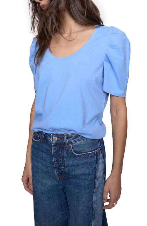 Rebecca Minkoff Janine Short Sleeve Sweatshirts In Azure