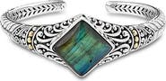 SAMUEL B. 18K Yellow Gold & Sterling Silver Labradorite Bangle