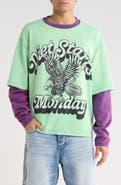 DIET STARTS MONDAY Layered Look Cotton Graphic T-Shirt (Nordstrom Exclusive)