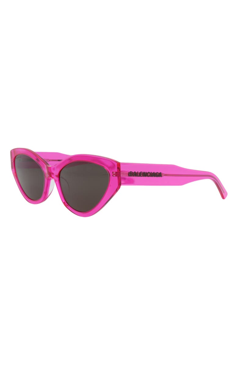 Balenciaga 57mm Cat Eye Sunglasses, Alternate, color, Fuchsia Fuchsia Grey