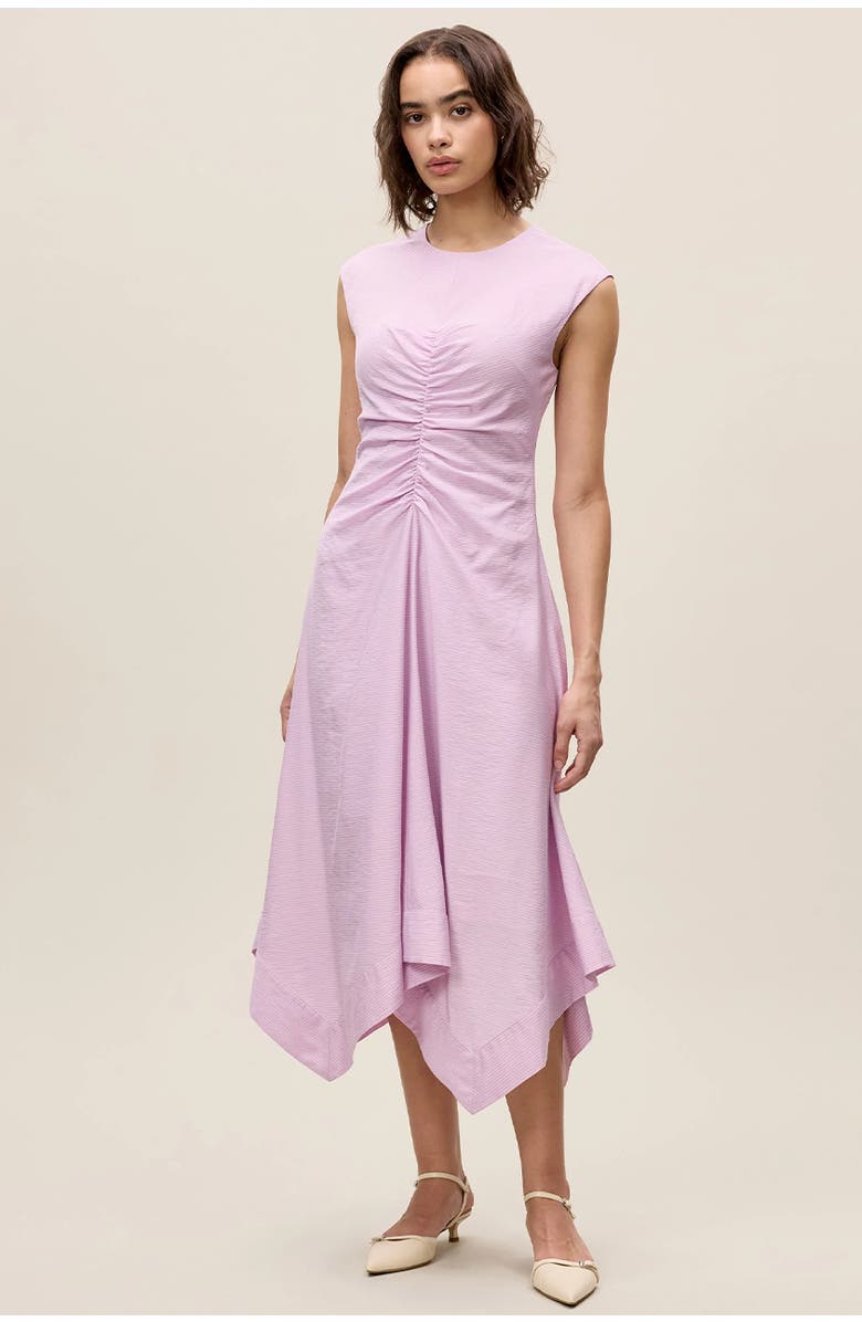 Rebecca Taylor Allegra Stripe Dress, Main, color, Wisteria